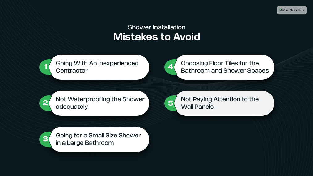 Shower Installation Mistakes to Avoid