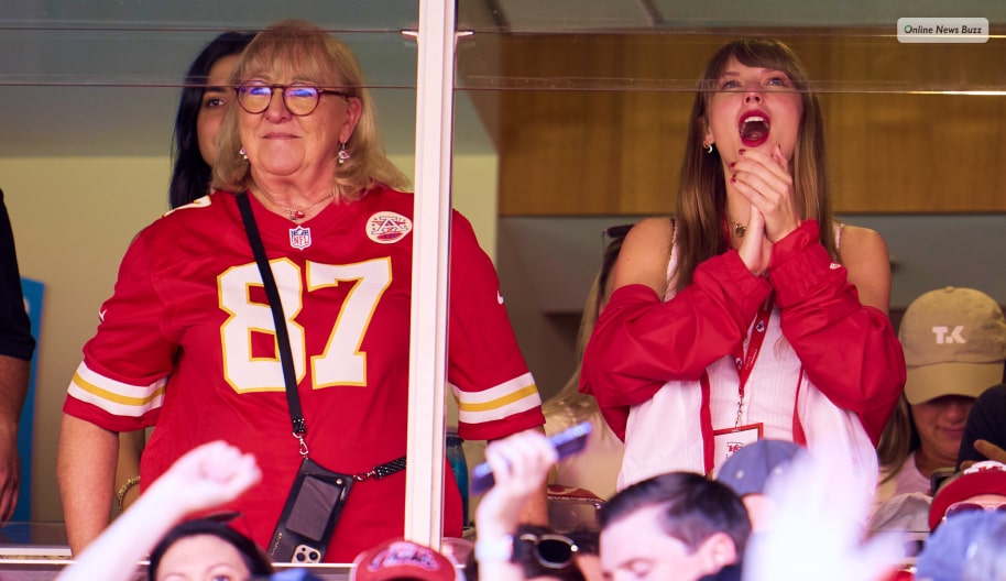 Taylor Swift Was At Chiefs Game Cheering Alongside Travis Kelce’s Mom