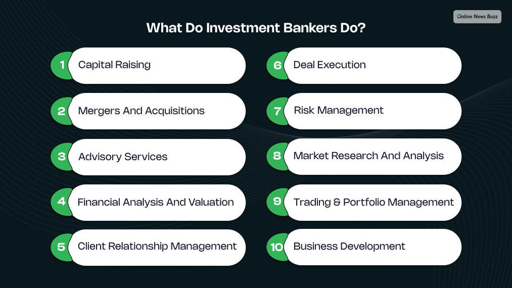 What do investment bankers do